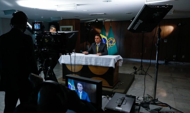 (Brasília-DF, 23/03/2021) Pronunciamento do Presidente da República, Jair Bolsonaro.
Foto: Isac Nóbrega/PR