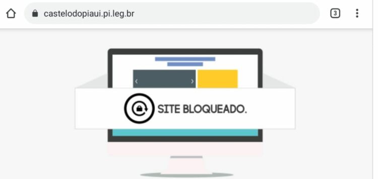 Captura da tela do site.