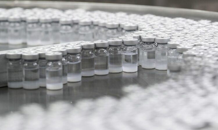 Vials containing CoronaVac, Sinovac's vaccine against the coronavirus disease (COVID-19), are seen at Butantan biomedical production center in Sao Paulo, Brazil January 22, 2021. REUTERS/Amanda Perobelli