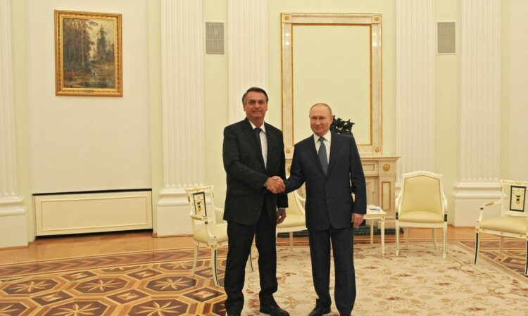(Moscou - Rússia, 16/02/2022) Presidente da República, Jair Bolsonaro durante reunião com o Presidente da Federação Russa, Vladmir Putin.
Foto: Oficial Kremlin/PR