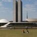 Palácio do Congresso Nacional na Esplanada dos Ministérios em Brasília