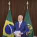 O vice-presidente, Geraldo Alckmin, o presidente Luiz Inácio Lula da Silva, e o  ministro da Casa Civil, Rui Costa, participam da primeira reunião ministerial, no Palácio do Planalto