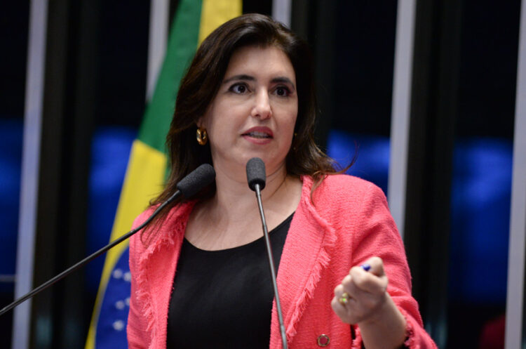 Plenário do Senado Federal durante sessão deliberativa ordinária. 

Em discurso, senadora Simone Tebet (PMDB-MS). 

Foto: Jefferson Rudy/Agência Senado