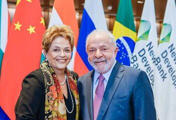 China, 13.04.2023 -  Presidente da República, Luiz Inácio Lula da Silva, na posse da Presidenta do Novo Banco de Desenvolvimento (NBD), Dilma Rousseff. Foto: Ricardo Stuckert/PR