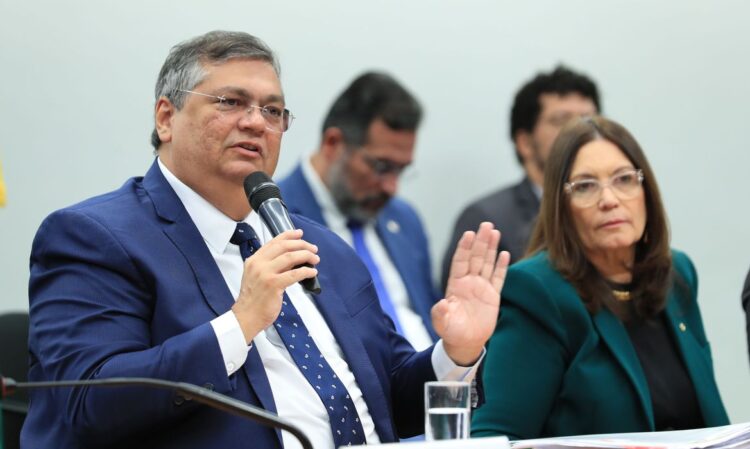 Ministro da Justiça e Segurança Pública, Flávio Dino, durante audiência Publica na Comissão de Fiscalização Financeira e Controle da Câmara. (Foto: Reprodução/ Agência Brasil)