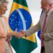 Brasília, DF 2023/06/12 O presidente Luiz Inácio Lula da Silva recebe a presidente da Comissão Europeia, Ursula von der Leyen, no Palácio do Planalto. Foto: Fabio Rodrigues-Pozzebom/ Agência Brasil