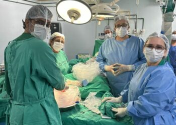 Equipe médica em uma realização de cirurgia de transplante. Foto: Governo do Piauí