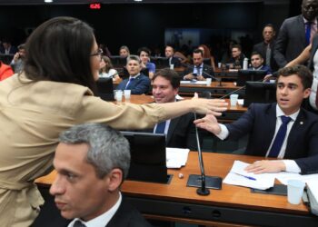 Reunião do Conselho de Ética da Câmara que livrou de processo de cassação os deputados Nikolas Ferreira e Carla Zambelii. Foto: Lula Marques/ Agência Brasil
