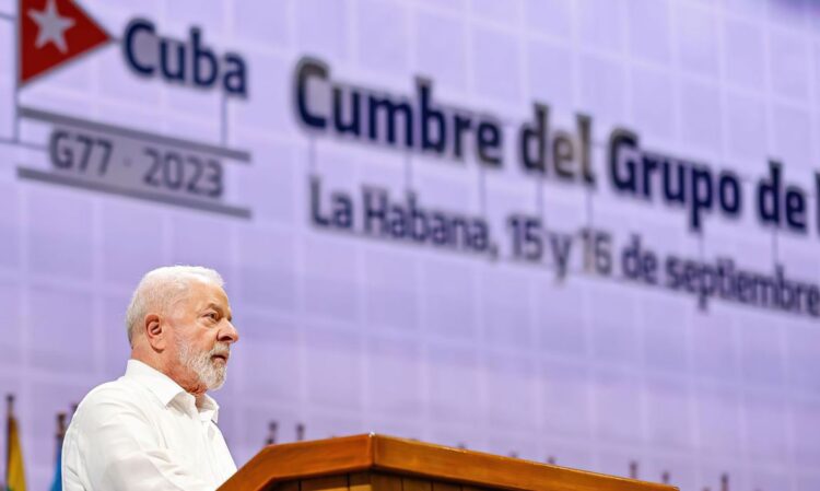 Havana-Cuba 16/09/2023, O presidente Lula, durante o debate Geral da Cúpula do G77 + China.  Foto: Ricardo Stuckert/PR