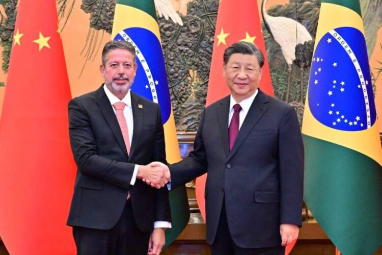 Arthur Lira e Xi Jinping (Foto: Reprodução)