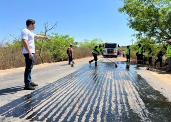 Obras nas rodovias do Território do Sambito avançam para etapa de finalização (Foto: Ascom Governo do Piauí)