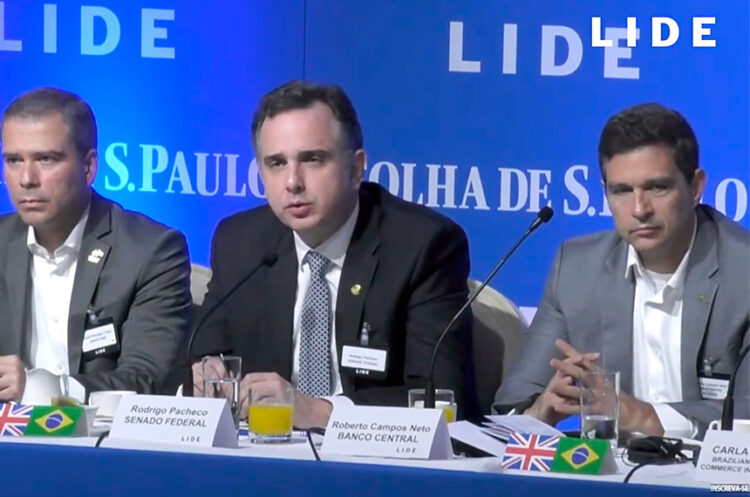 29.10.2024
O presidente do Senado Federal, Rodrigo Pacheco, participa da LIDE Brazil Conference London.
Foto:Reprodução/Tv Lide