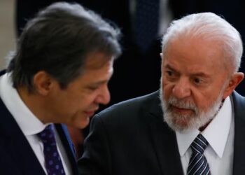 Lula e Haddad durante o lançamento do Plano Safra 2024/2025 (Foto: WILTON JUNIOR/ESTADÃO CONTEÚDO)